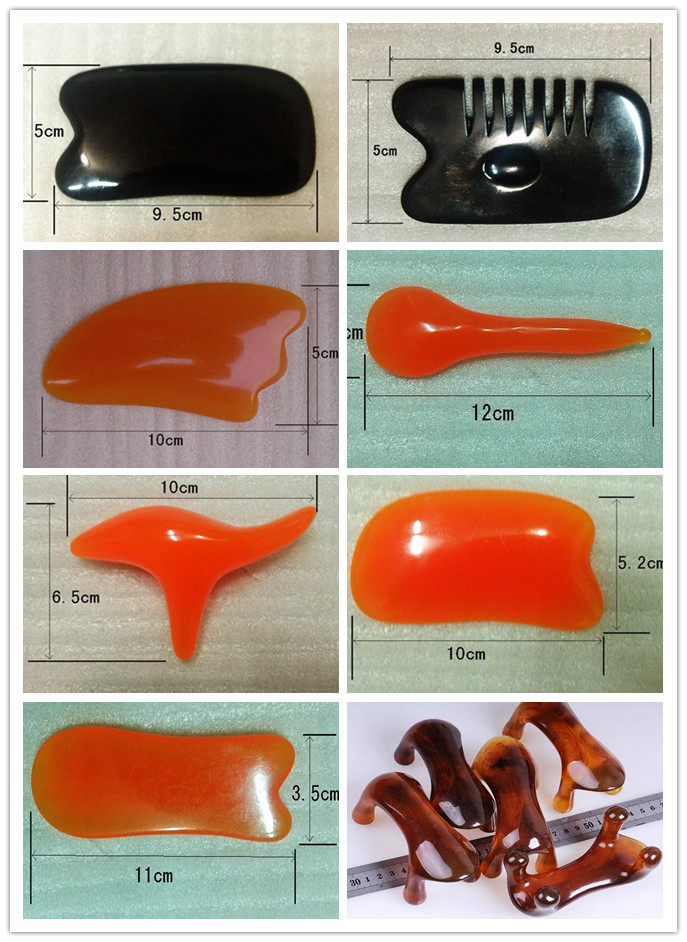 Resin honey wax scraping plate black quadrilateral non-horn scraping plate red yellow multiple choice cosmetic scraping sheet