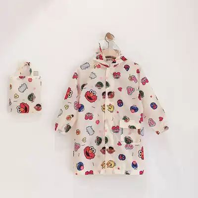 Japanese parent-child raincoat quick-drying and light schoolbag for primary school children kindergarten baby boy and girl poncho
