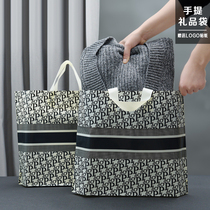 Clothing Store Bags Women Clothing Plastic Hand Bags Custom Print LOGO Nets Red Hands Carrying Packaging Shopping Clothes Bags