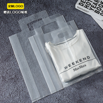 Clothing Store Transparent Plastic Handbag Subcustom Print LOGO Shopping Gift Packaging Bagged Clothes Bag