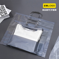 Clothing Store Bag Set Made Plastic Hand Bags Custom Print LOGO Nets Red Hands Carrying Packaging Shopping Clothes Bags
