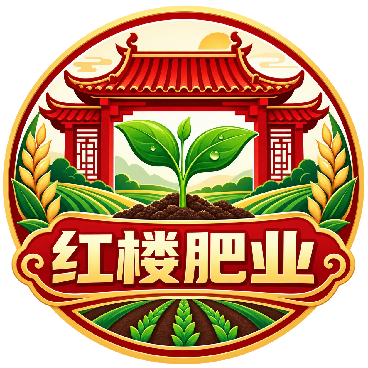 红楼肥业的LOGO