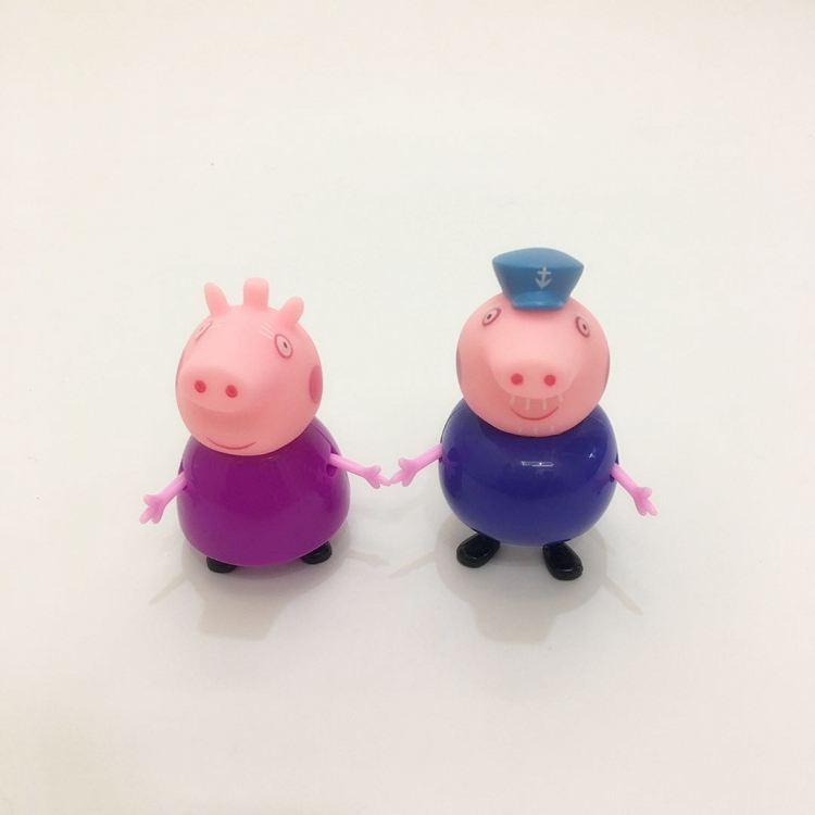Pig Peggy Bánh Trang trí Đồ chơi Nhà Gia đình Bốn Mười Đối tác Nhỏ Phim hoạt hình Búp bê nhựa 103 xe hơi đồ chơi