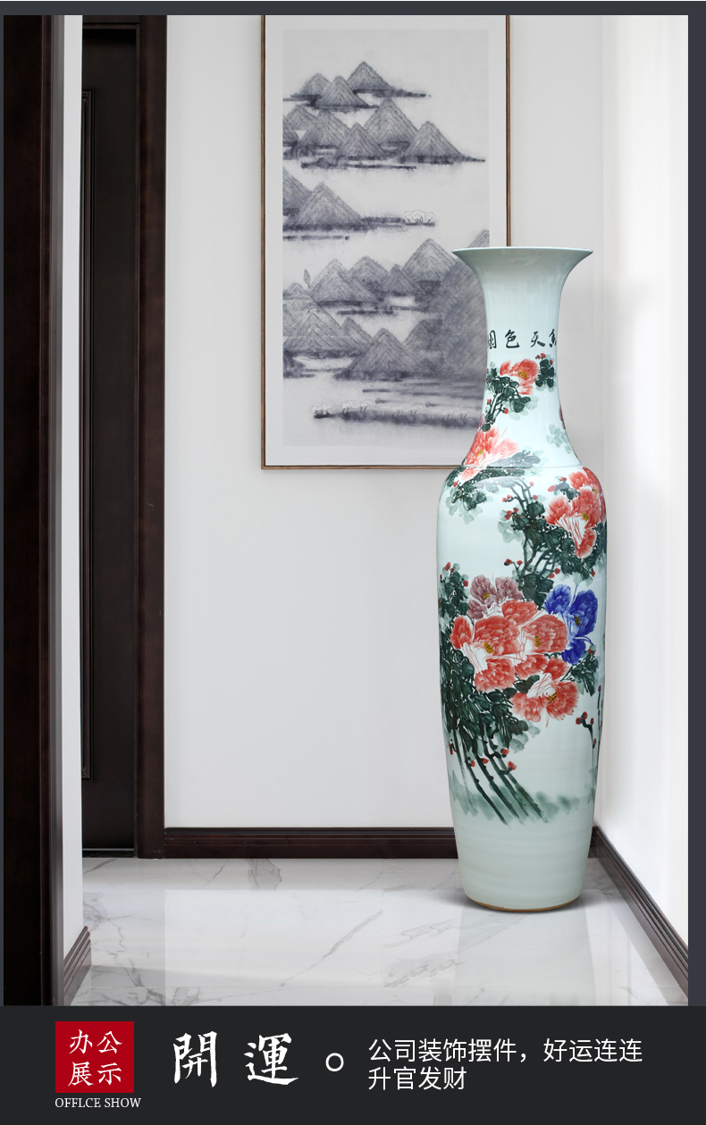 Jingdezhen ceramics very beautiful hand - made large vases, Chinese style living room decorations the opened a housewarming gift