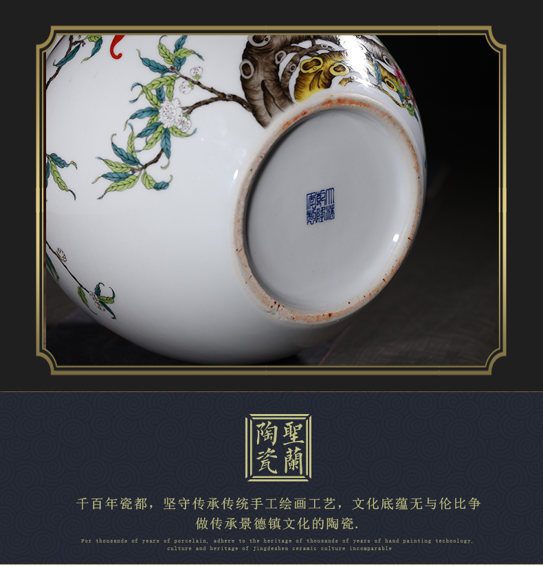 Jingdezhen ceramics vase flower arranging large antique Chinese style household TV ark, place of the sitting room porch decoration