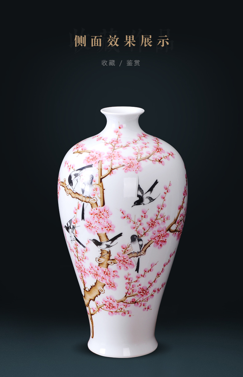 Jingdezhen ceramics famous hand - made beaming vases, flower arranging Chinese style living room home furnishing articles