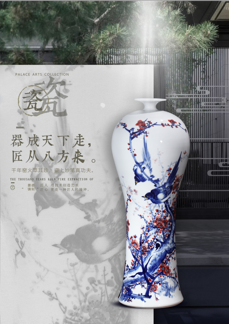 Beaming masters hand draw blue and white porcelain of jingdezhen ceramics furnishing articles sitting room flower arranging Chinese style household ornaments