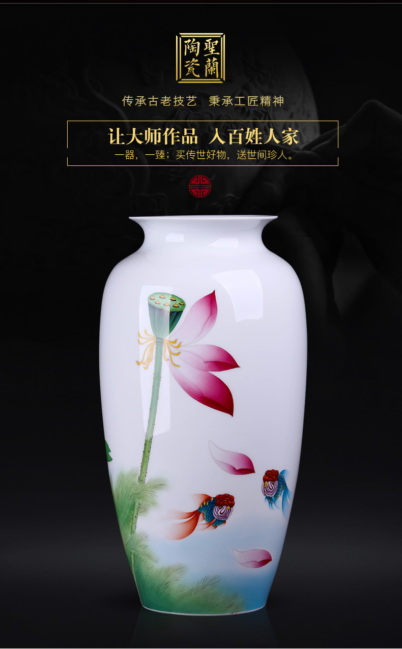 Jingdezhen ceramics famous hand - made vases furnishing articles sitting room TV ark, decoration of Chinese style household arranging flowers