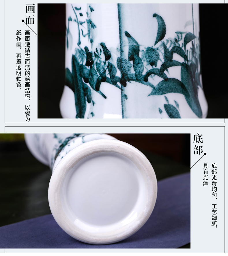 Jingdezhen ceramics lucky bamboo vase furnishing articles sitting room flower arranging hydroponic flower implement landing large TV ark, adornment