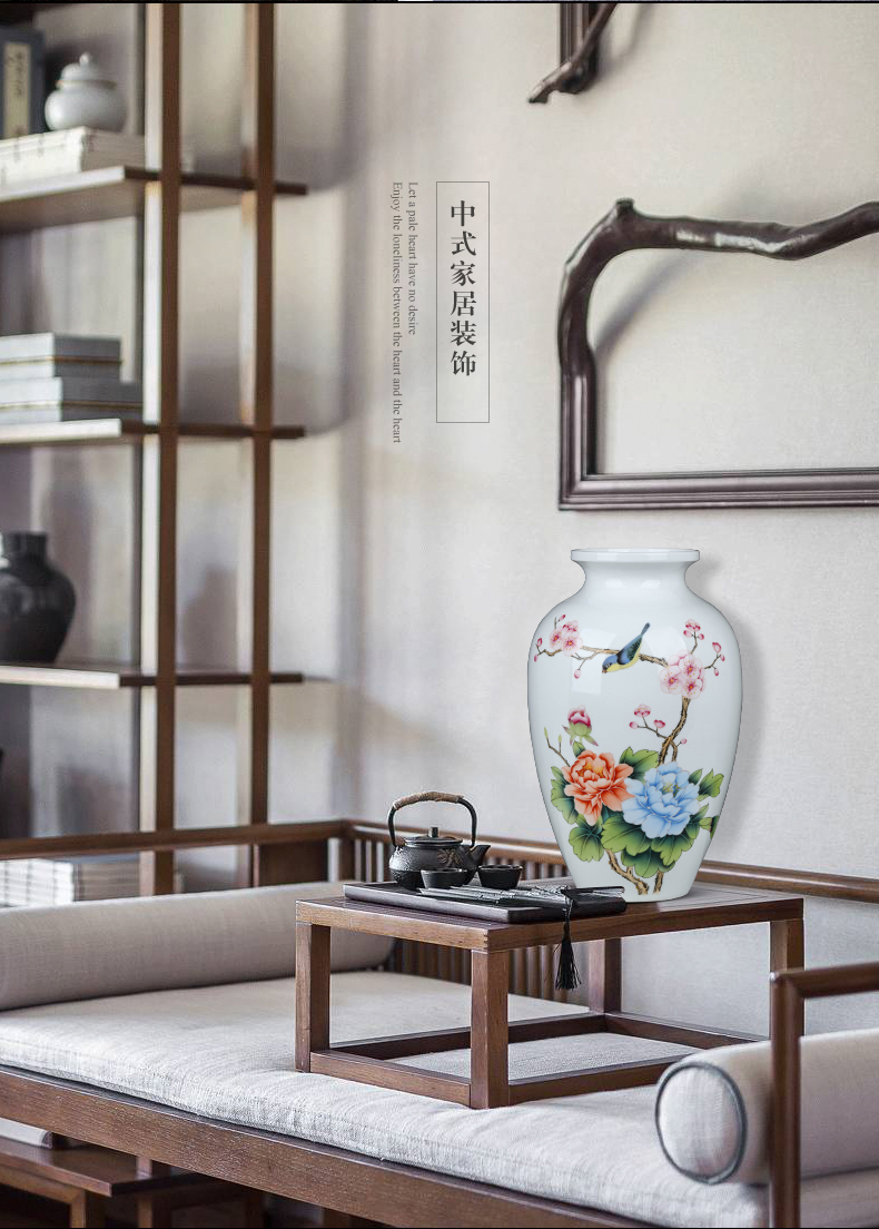 Jingdezhen famous hand - made ceramics vase furnishing articles sitting room of Chinese style household flower arranging dried flowers, decorative arts and crafts