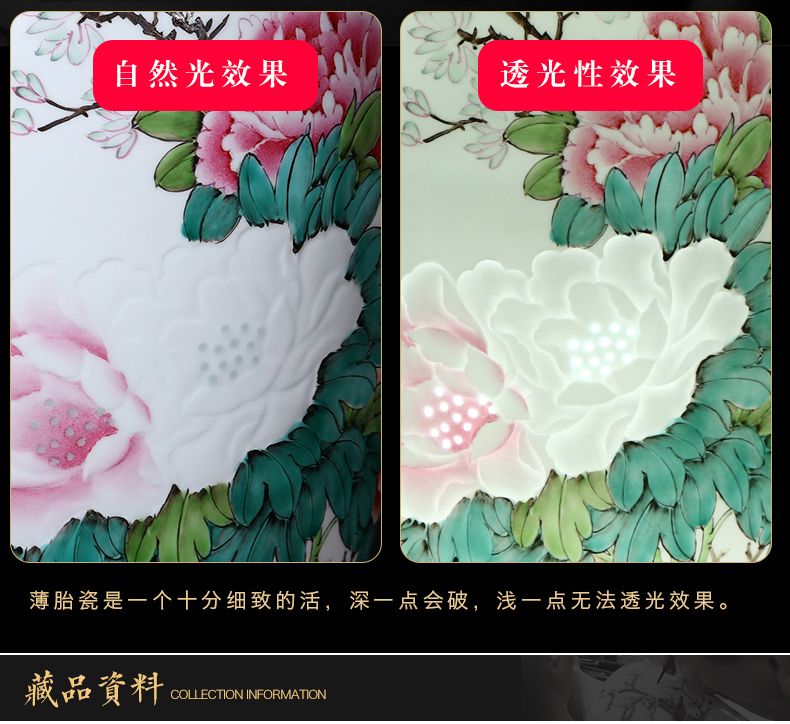 Jingdezhen ceramic masters hand thin foetus carving master vases, flower arranging Chinese style living room home furnishing articles