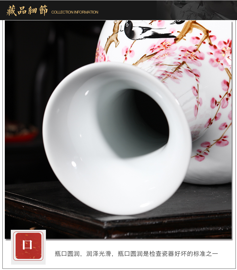 Jingdezhen ceramics famous hand - made beaming vases, flower arranging Chinese style living room home furnishing articles