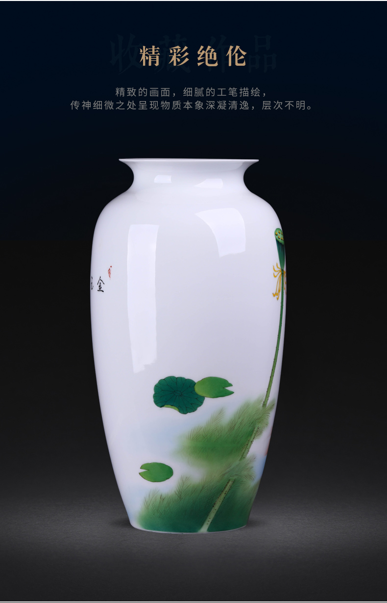 Jingdezhen ceramics famous hand - made vases furnishing articles sitting room TV ark, decoration of Chinese style household arranging flowers