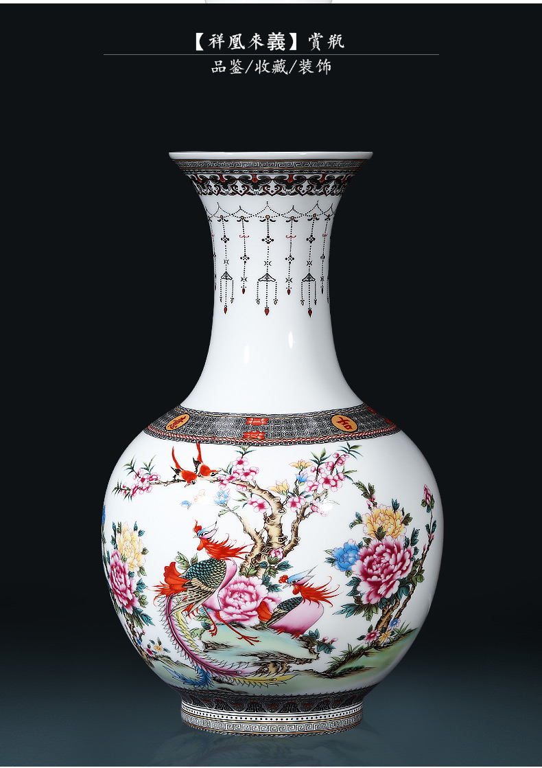 Jingdezhen ceramics vase furnishing articles TV ark, dried flower flower arranging the modern Chinese style household, sitting room adornment porcelain