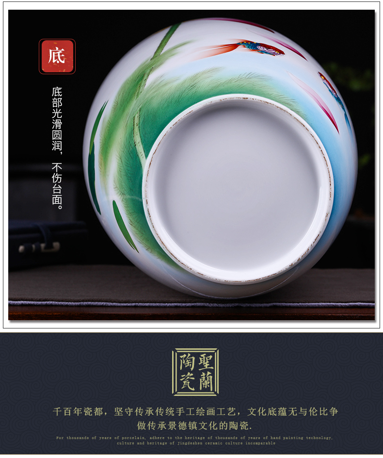 Jingdezhen ceramics famous hand - made vases furnishing articles sitting room TV ark, decoration of Chinese style household arranging flowers