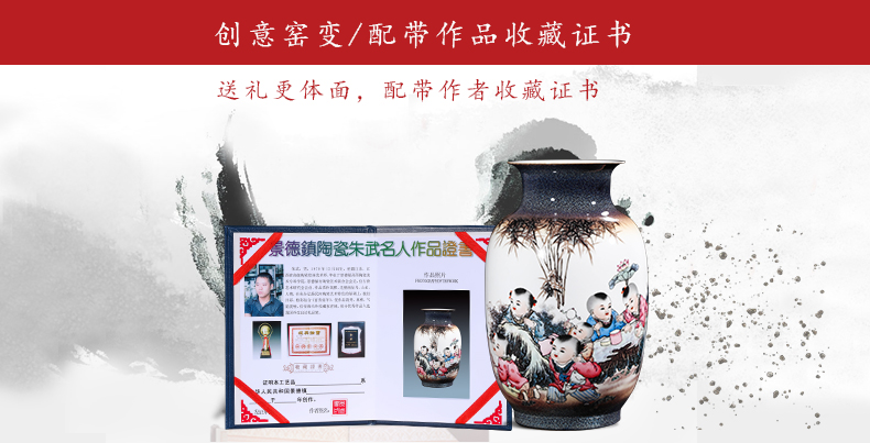 Jingdezhen ceramics craft up with tong qu, vases, flower arrangement sitting room of the new Chinese style household adornment furnishing articles present