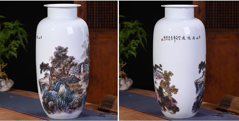 Pastel landscapes of jingdezhen ceramics vase furnishing articles sitting room TV ark, of Chinese style household adornment arranging flowers