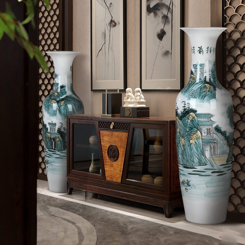 Jingdezhen ceramics hand - made bright future vases, flower arranging a sitting room be born Chinese style household act the role ofing is tasted furnishing articles size