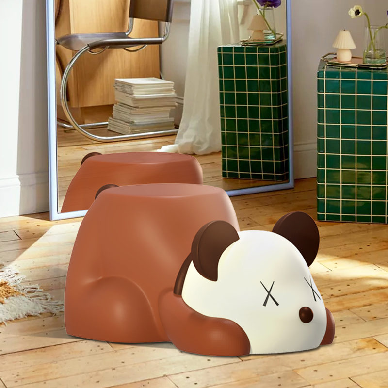 Miko Home Violent Bear Swap Shoes Stool Large Floor Swing Piece Living-room Soft-mounted Home Decoration Pint Cap Shelf