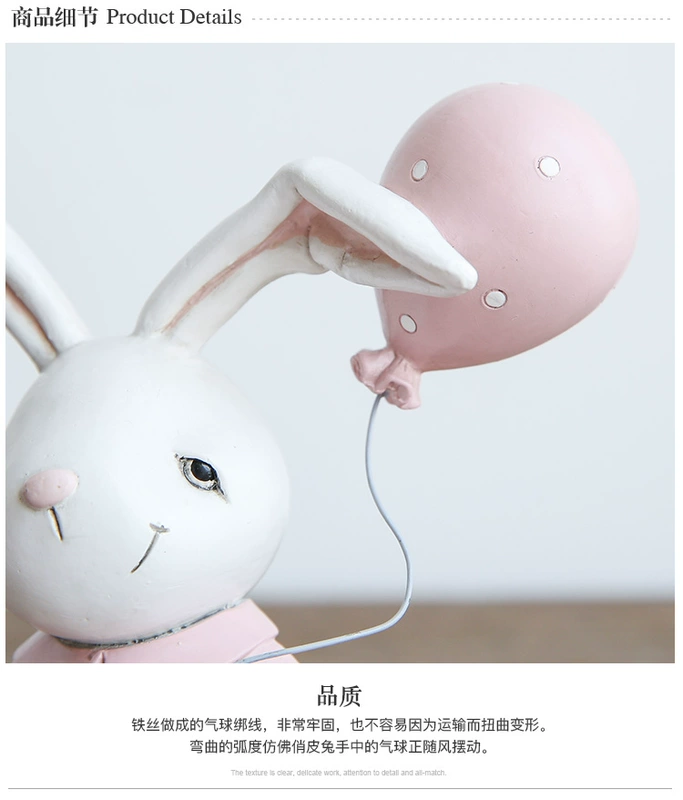 Phim hoạt hình Xe Trang Trí Xe Trang Trí Sáng Tạo Món Quà Sinh Nhật Dễ Thương Cô Gái Resin Thỏ Món Quà Ngày Valentine trang tri noi that