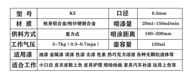 K3 súng phun sơn sô cô la súng phun sơn 0.3 mm cỡ nòng nhỏ truy tìm dòng sửa chữa da màu phun formaldehyde súng giá béc phun sơn sung son tinh dien