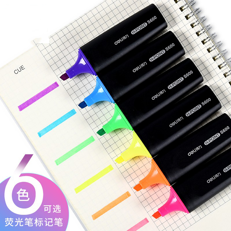 Able S600 fluorescent pen striking pen mark stroke key students distinguish pen with graffiti hand ledger mark