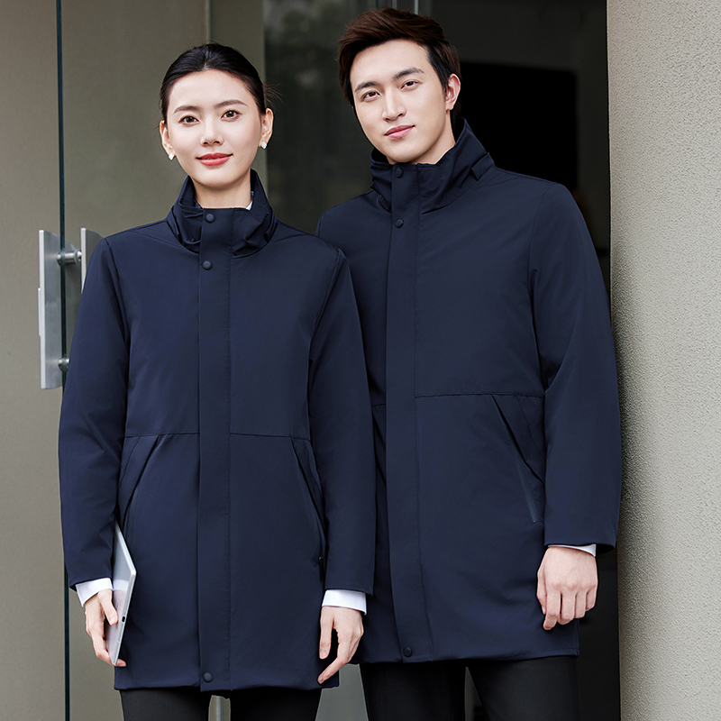Men's and Women's Parka down Jacket 4S Property Hotel Administrative Bank Workwear Outdoor Warm Winter Work Jacket Men's and Women's Parka down Jacket 4S Property Hotel Administrative Bank Workwear Outdoor Warm Winter Work Jacket