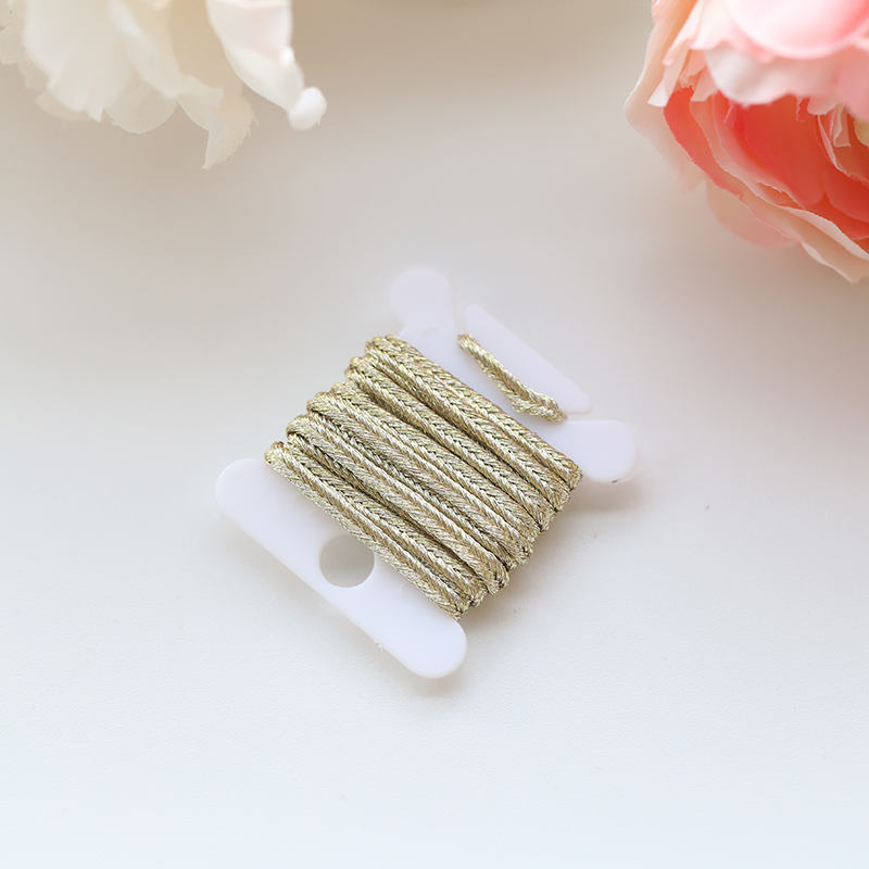 1mm wide glitter trim flat belt French embroidery material