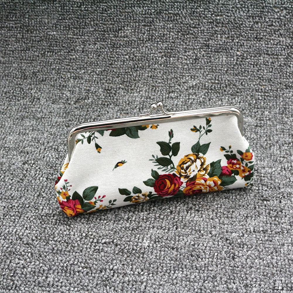 Dễ thương tăng hoa hồng clip retro túi dễ thương ví nữ ví ví chìa khóa túi ly hợp ví nam cao cấp hàng hiệu