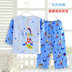 . Pyjama trẻ em lụa bông bé phim hoạt hình quần áo nhà thiết lập chống lại mát mẻ vào mùa hè mỏng điều hòa không khí quần áo. 