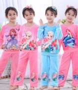 . Pyjama trẻ em của cô gái mùa thu và mùa đông nhung san hô đá baby công chúa dày quần áo nhà ấm áp.