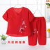 . Cotton lụa pajama set mùa hè mỏng điều hòa không khí quần áo trẻ em nhỏ và trẻ chàng trai cô gái với nhà ngắn tay. 