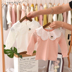 Baby T-shirt. Dài tay mùa xuân công chúa cô gái váy Hàn Quốc phiên bản 2020 mới dài tay bé bông không khí phía dưới. 