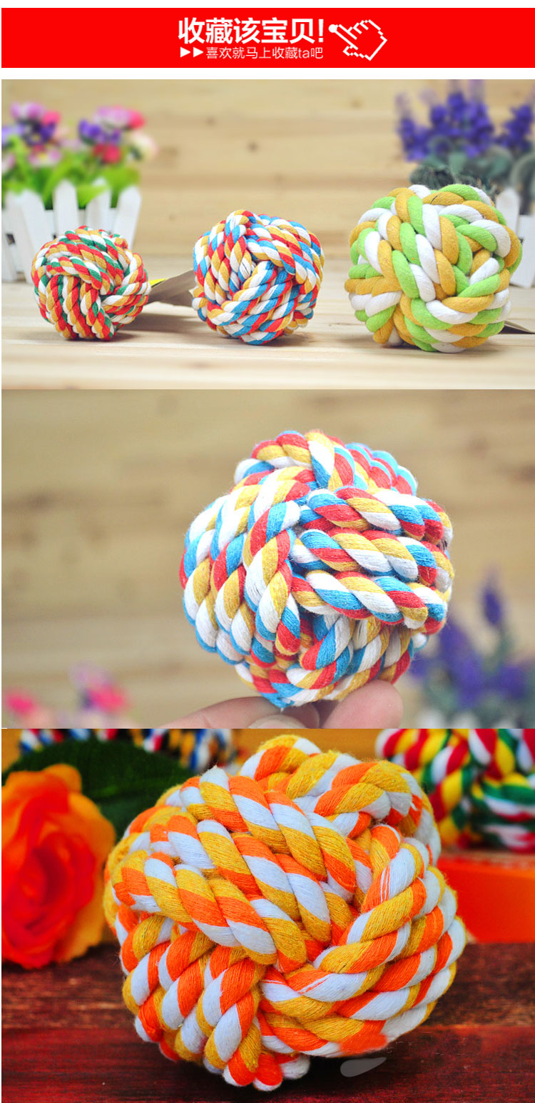 Pet mèo đồ chơi con chó đồ chơi cắn kháng bông sợi dây thừng bóng mol dây cắn rope teddy vàng tóc mol đồ chơi đồ chơi cho chó cắn