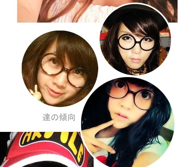Bán cực hot mạng giá rẻ Ala Lei kính gọng tròn dễ thương kính gọng màu tròng kính đổi màu
