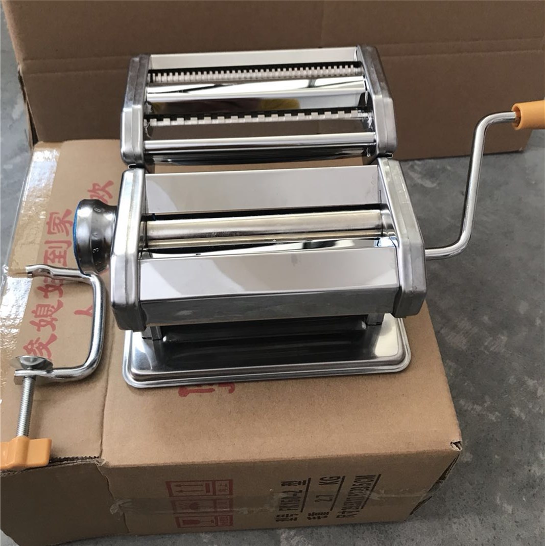 Diamond-in-law hand-cranked stainless steel household two-knife noodle press noodle machine dumpling leather wonton leather machine detachable knife