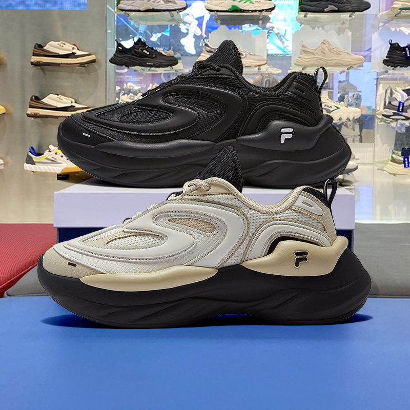 Fila Men's and Women's Shoes Meteorite 2026 Spring New Thick-Soled Shoes Height-Increasing Dad Shoes T12M/W441119