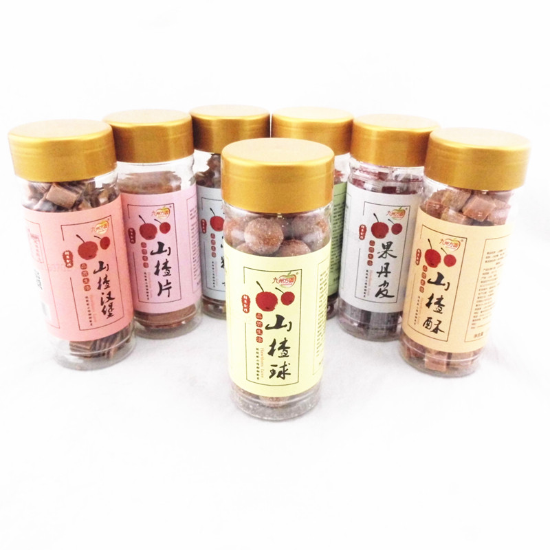 Qingzhou specialty Kyushu Fangyuan hawthorn ball hawthorn slices iron hawthorn strips snowy cone Danpi 3 cans send 1 can