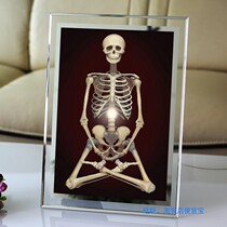 White bone view picture photo paper printing double-sided plastic seal Buddhism Buddhism five-door Zen photo frame setting