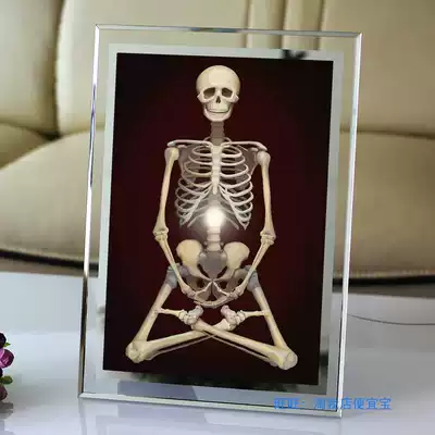 White bone view picture photo paper printing double-sided plastic packaging Buddhist practice Buddhist five Zen photo frame table