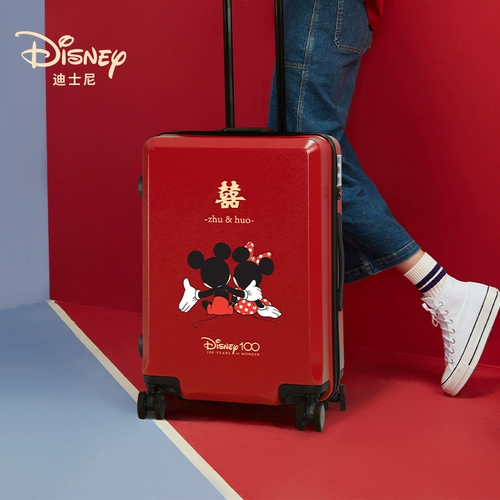 Дисней, красный чемодан для невесты, коробка для влюбленных для путешествий, 20 дюймов