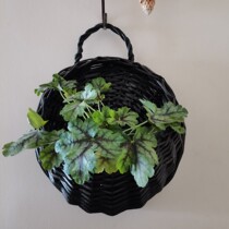 Handmade rattan wall hanging flower pot flower basket