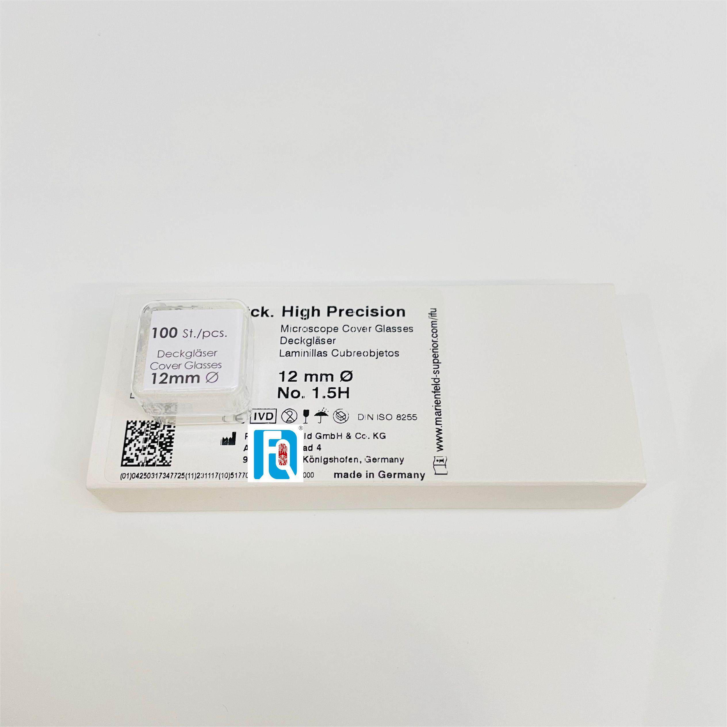德国进口Deckglaser精密盖玻片圆形12mm高精准度NO.1.5H 厚0.17mm