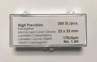 German original imported High Precision 22x22mm cover glass NO 1 5H thick 0 17mm