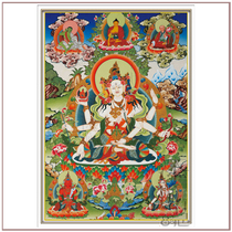 Zun Sheng Buddha Mother er thangka mandala Chinese and Tibetan portrait photo frame ornaments decorative painting