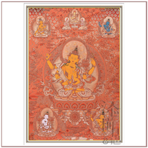 Manjusri Bodhisattva Red Tang 100x7 thangka mandala Chinese and Tibetan portrait photo frame ornaments decorative painting