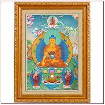 Tim Fuhui is attached to Sakyamuni Buddha statue hanging painting pure hand-made plastic seal 50