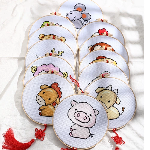 Детская подвеска ручной работы, китайский гороскоп, коллекция 2021, с вышивкой