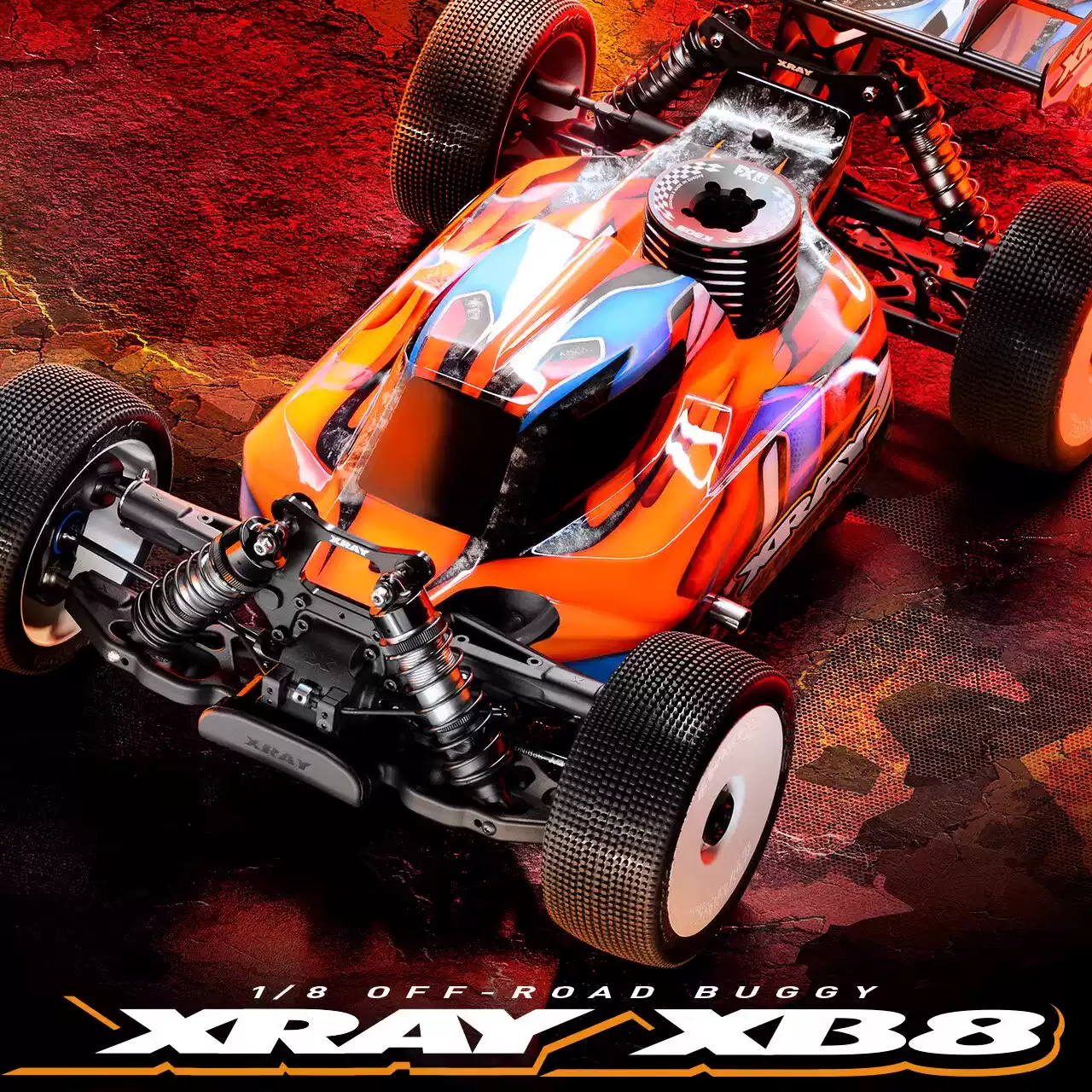XRAY XB8 1/8油动越野车竞赛车架RC遥控零件KIT