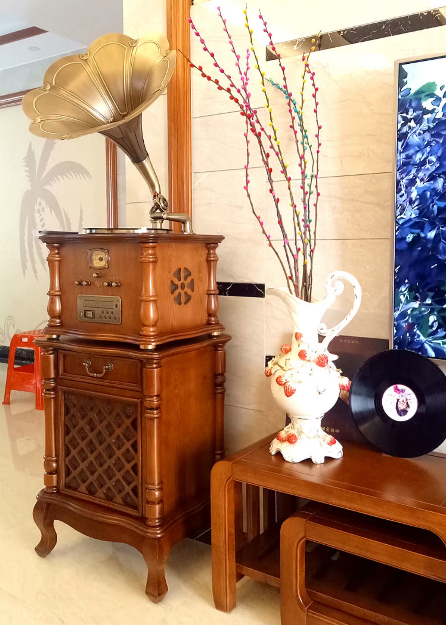 giá máy nghe nhạc đĩa than	 Youdi âm thanh loa siêu trầm đôi máy ghi âm cổ điển tuabin retro hát cánh tay gỗ vinyl ghi âm máy nghe nhạc Bluetooth - Máy hát 	đầu đĩa than bluetooth